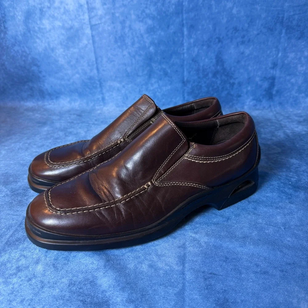 Cole Haan Nike Air Brown Leather Loafers Slip On Dress Shoes Mens 8.5 M
